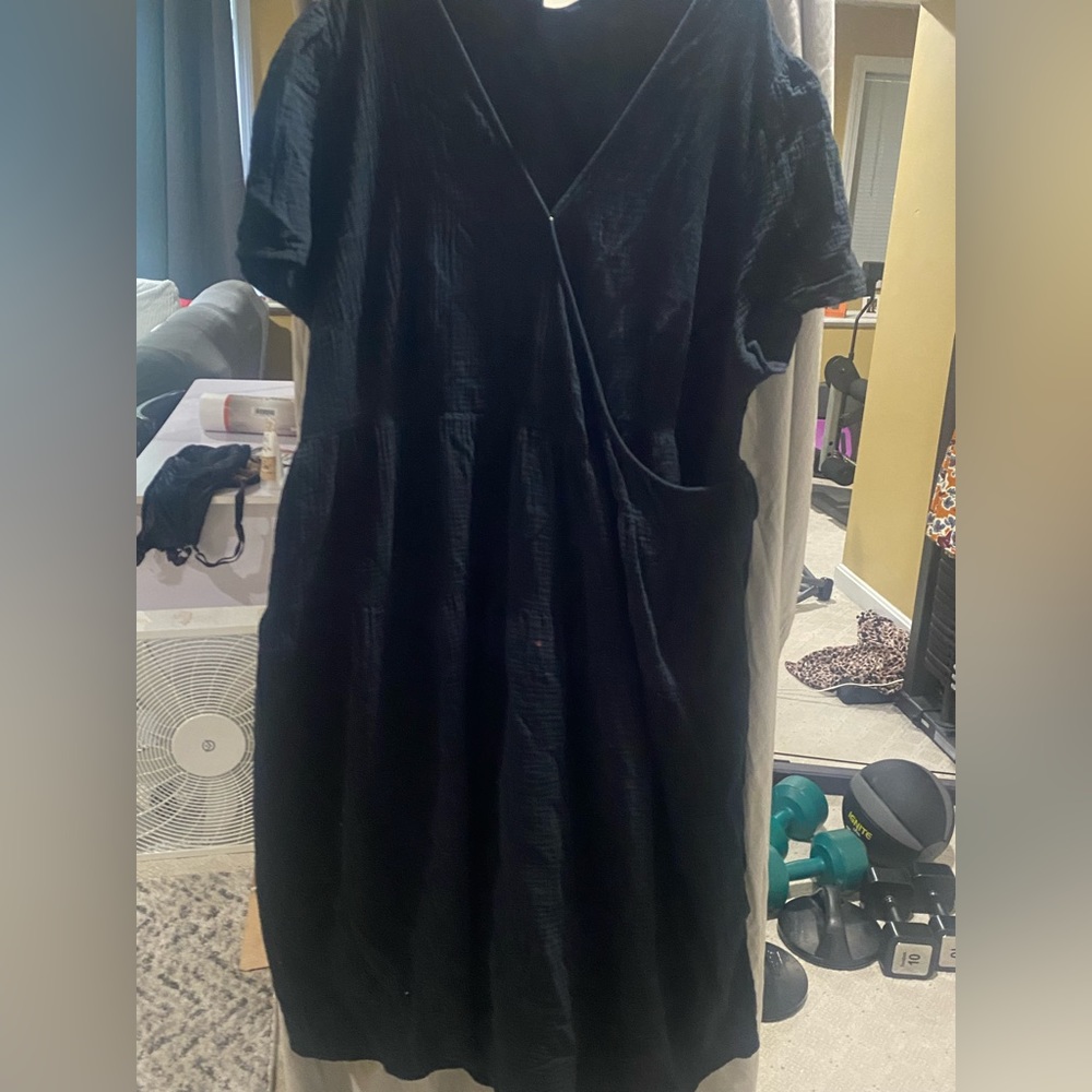 Black wrap dress